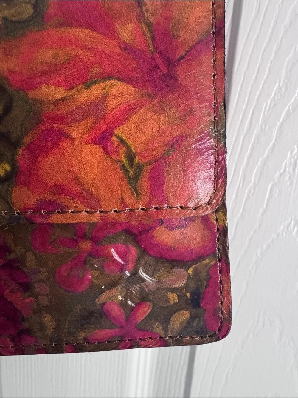 🆕 Patricia Nash Leather Crossbody Floral Oil Painting Consilina Purse - Picture 4 of 14